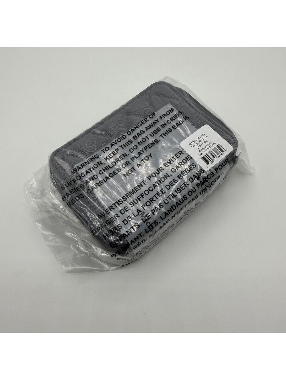 Vera Bradley - Travel Pill Case - Microfiber - Carbon Gray - Picture 2 of 3